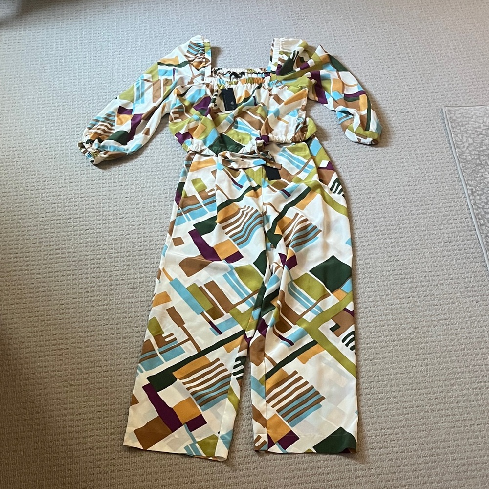 Burning Torch Multicolor Geometric Jumpsuit